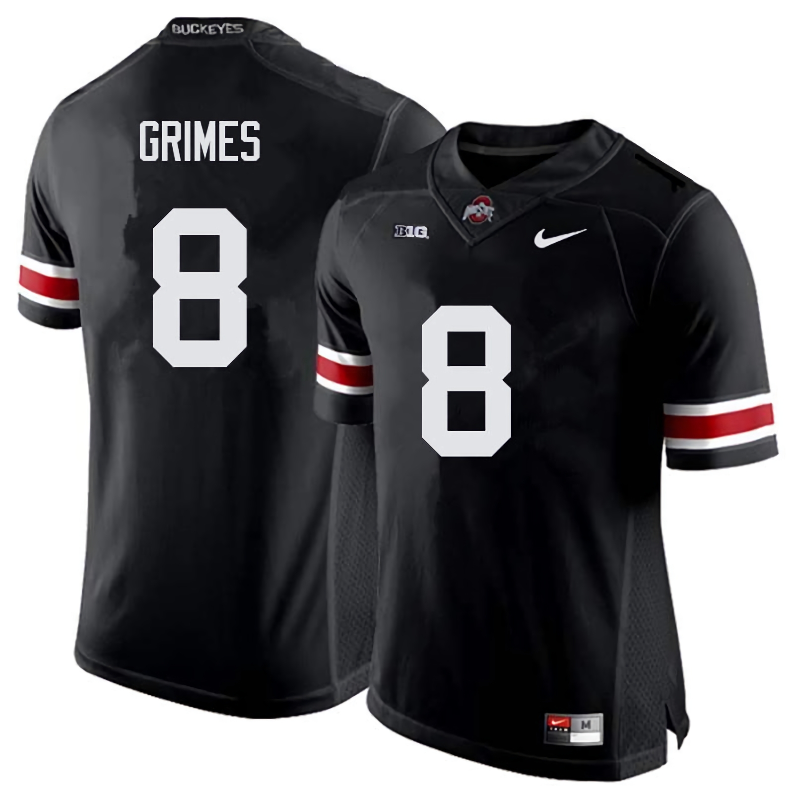 Trevon Grimes Ohio State Buckeyes Men's NCAA #8 Nike Black College Stitched Football Jersey TNL4356RO
